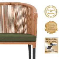 Mesa Com 4 Cadeiras E Noronha Estofado 13 Trama Original Terra Cota - 3