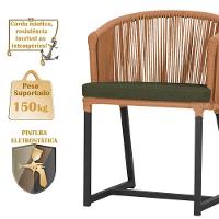 Mesa Com 4 Cadeiras E Noronha Estofado 13 Trama Original Terra Cota