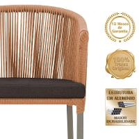 Mesa Com 4 Cadeiras E Noronha Estofado 9 Trama Original Terra Cota - 3