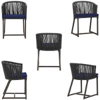 Mesa E 6 Cadeiras Jantar Noronha Marrom E10 Trama Original Preto - 5