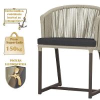 Mesa Com 6 Cadeiras Jantar Noronha Marrom E11 Trama Original Rami