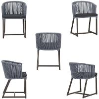 Mesa Com 6 Cadeiras Jantar Noronha Marrom E11 Trama Original Prata - 5