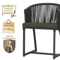 Mesa E 6 Cadeiras Jantar Noronha Marrom E13 Trama Original Preto