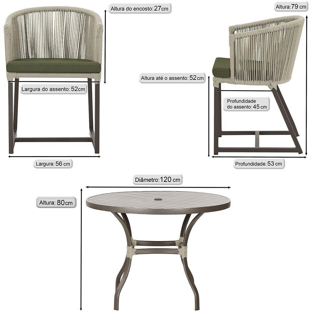 Mesa E 6 Cadeiras Jantar Noronha Marrom E13 Trama Original Rami - 2