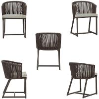 Mesa Com 6 Cadeiras Jantar Noronha Marrom E3 Trama Original Marrom - 5