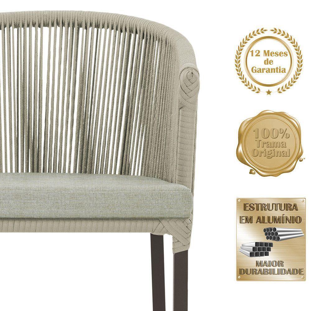 Mesa Com 6 Cadeiras Jantar Noronha Marrom E3 Trama Original Rami - 3