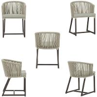 Mesa Com 6 Cadeiras Jantar Noronha Marrom E3 Trama Original Rami - 5