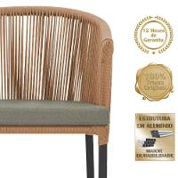 Mesa Com 4 Cadeiras E Noronha Estofado 8 Trama Original Terra Cota - 3