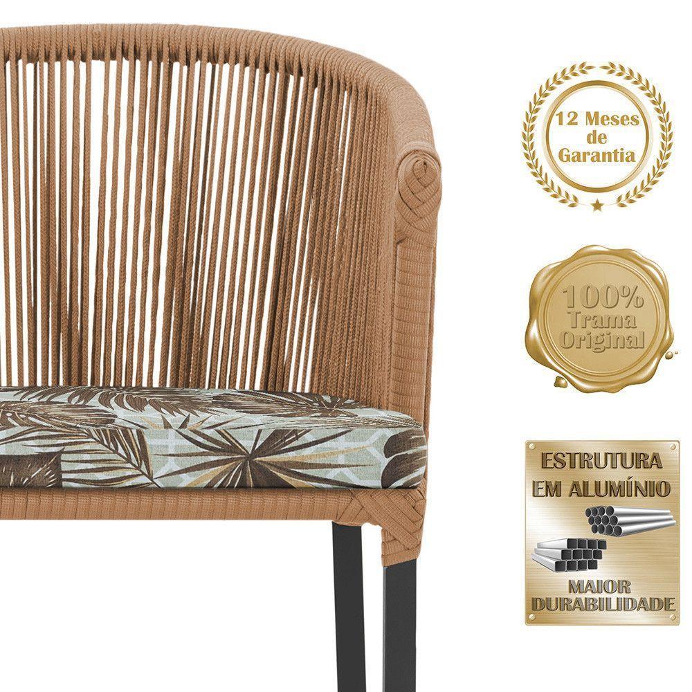 Mesa Com 4 Cadeiras E Noronha Estofado 6 Trama Original Terra Cota - 3