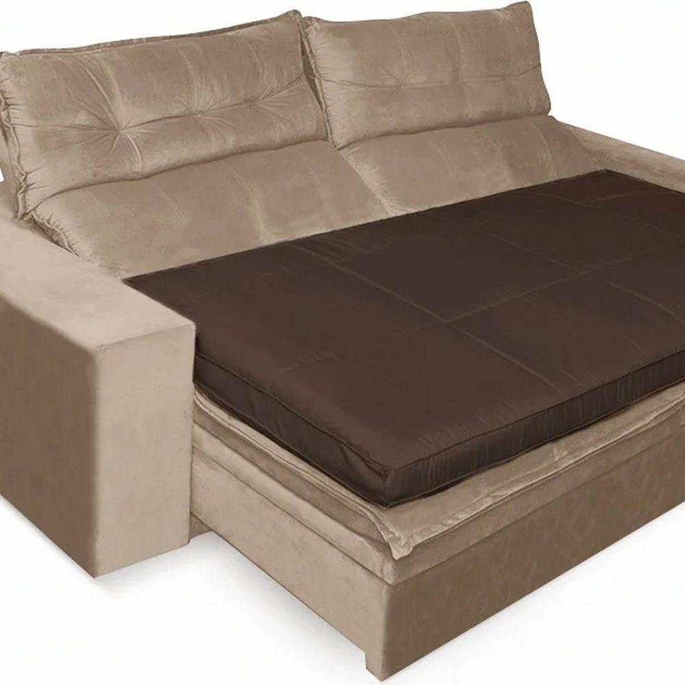 Pillow Top Para Sofá Reclinável 10cm 1200g/m² 220x100cm Marrom - 2