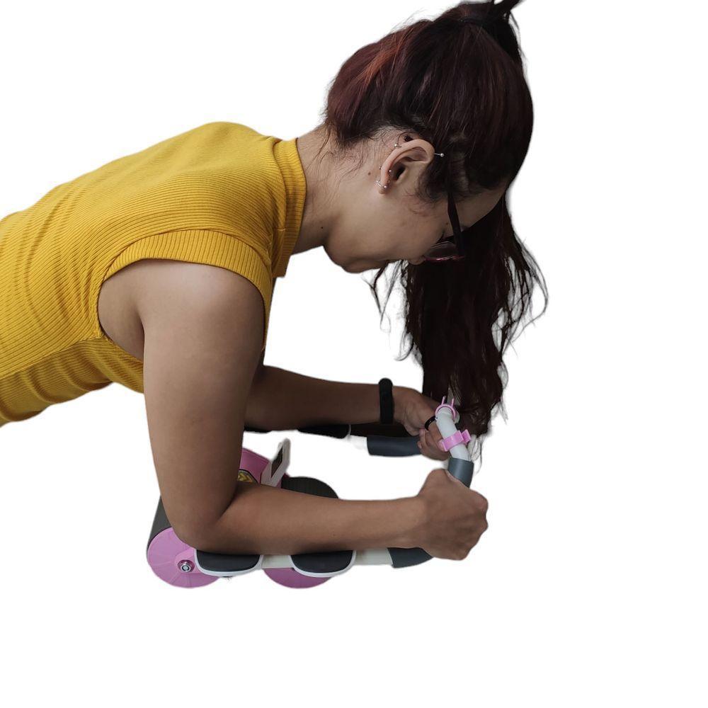 Rolo Abdominal Exercicio Roda Braço Abdomen Ombro Prancha Musculaçao Academia Fortalecimento Atividade Fisica Treino - 3