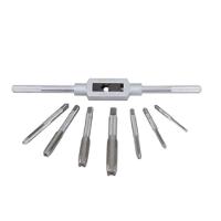 Jogo Tarracha Macho Cossinete Madeira Aluminio Pente Abre Kit Rosca Completo 8 Peças - 3