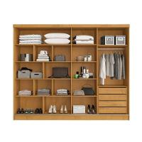 Guarda Roupa Solteiro Ripado Com Espelho 2 Portas 4 Gavetas Galati-peroba Made Marcs - 3