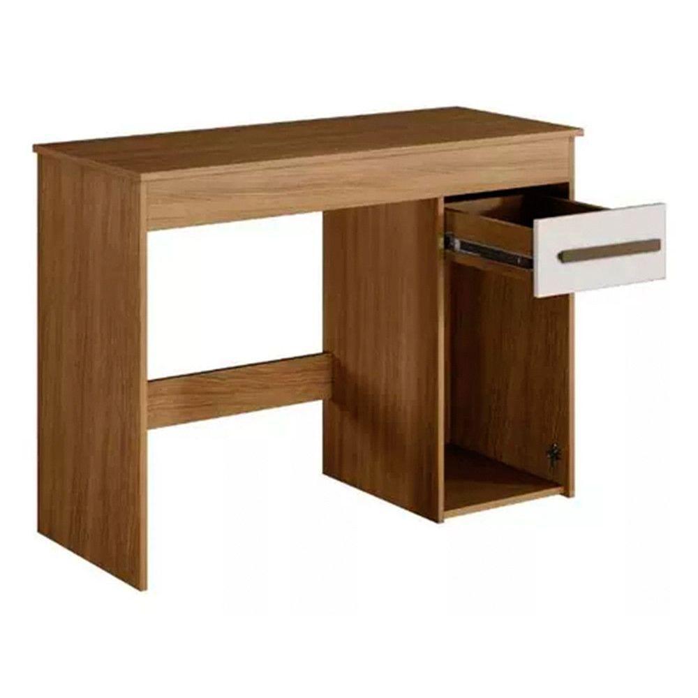 Escrivaninha Para Escritório Atenas 1 Porta 1 Gaveta Cinamomo Off - 3