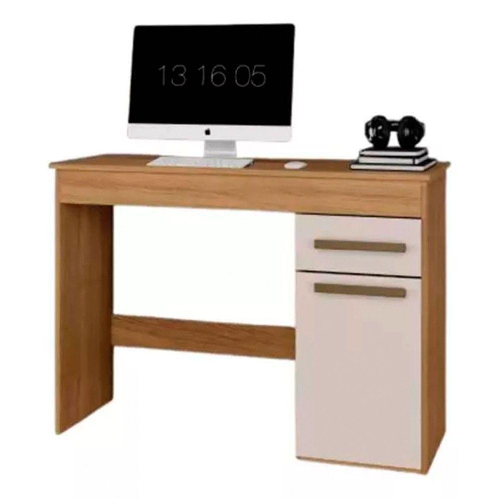 Escrivaninha Para Escritório Atenas 1 Porta 1 Gaveta Cinamomo Off - 4