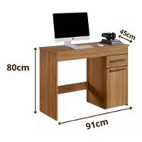 Escrivaninha Para Escritório Atenas 1 Porta 1 Gaveta Cinamomo - 3