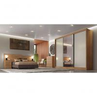 Guarda Roupa Casal Com Espelho 3 Portas 8 Gavetas Sollo-cumaru Off White Móveis Novo Horizonte - 1