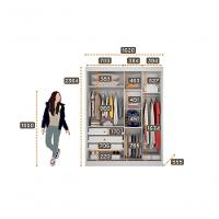 Guarda Roupa Solteiro Com Espelho Mdf 3 Gavetas Virtus -branco Móveis Novo Horizonte - 4