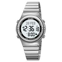 Relógio Digital Masculino Fashion Da Skmei Com Cronômetro Função De Data Resistência À Água Prateado - 1