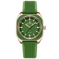 Relógio Feminino De Quartzo Casual Com Pulseira De Silicone Impermeavel 3atm Verde - 1