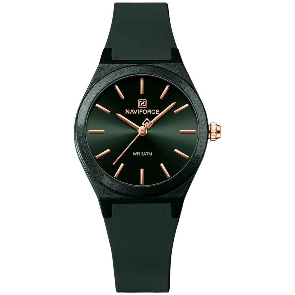 Relógio Analógico Feminino De Quartzo Casual Com Pulseira De Silicone Impermeavel Verde - 1