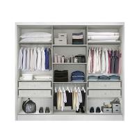 Guarda Roupa Casal Com Espelho 3 Portas 4 Gavetas Medelim-branco Móveis Novo Horizonte