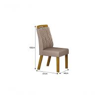 Sala De Jantar Completa Com 6 Cadeiras 1,80x0,90m Ilhéus Leifer Móveis - 4