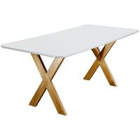 Mesa De Jantar Com Vidro Madeira Maciça Munique-1,80x0,90m Móveis Mundial - 1