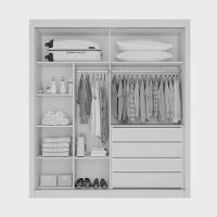 Guarda Roupa Solteiro Ripado Com Espelho 2 Portas 4 Gavetas Lugano-peroba Made Marcs - 3