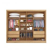 Guarda Roupa Casal Espelhado 2 Portas 4 Gavetas Verona-amêndoa Made Marcs - 2