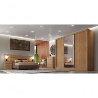 Guarda Roupa Casal Com Espelho 3 Portas 6 Gavetas Logan-cumaru Móveis Novo Horizonte - 1