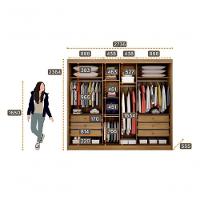 Guarda Roupa Casal Com Espelho 3 Portas 6 Gavetas Logan-cumaru Móveis Novo Horizonte - 3