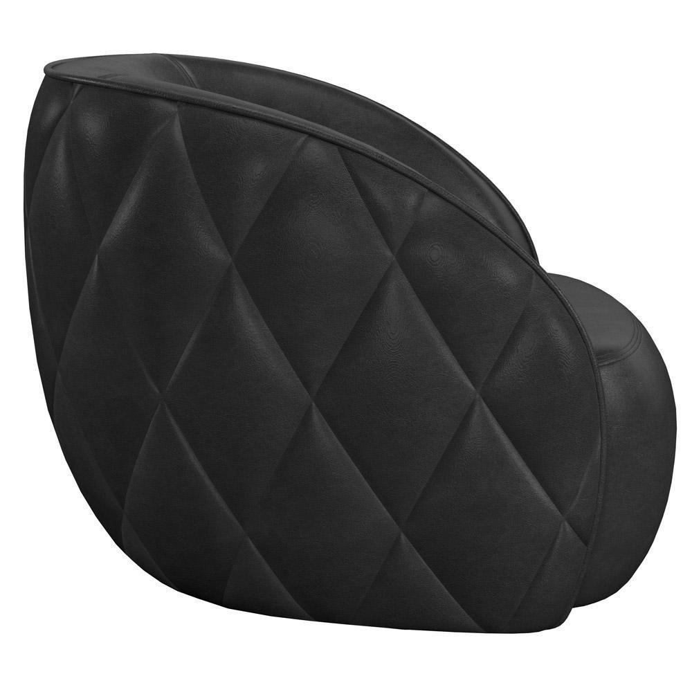 Kit 02 Poltronas Decorativa Para Sala Living Olimpo M03 Couríssimo Preto - Lyam Decor - 7