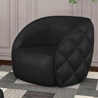 Kit 02 Poltronas Decorativa Para Sala Living Olimpo M03 Couríssimo Preto - Lyam Decor - 2