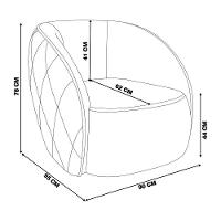 Kit 02 Poltronas Decorativa Para Sala Living Olimpo M03 Couríssimo Preto - Lyam Decor