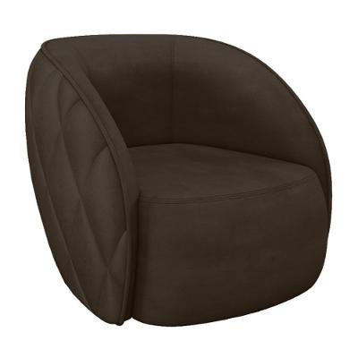 Poltrona Decorativa Olimpo M03 Para Sala Veludo Marrom Lyam Decor