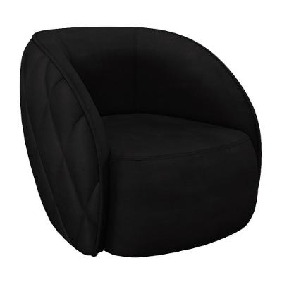 Poltrona Decorativa Para Sala Living Olimpo M03 Veludo Preto - Lyam Decor