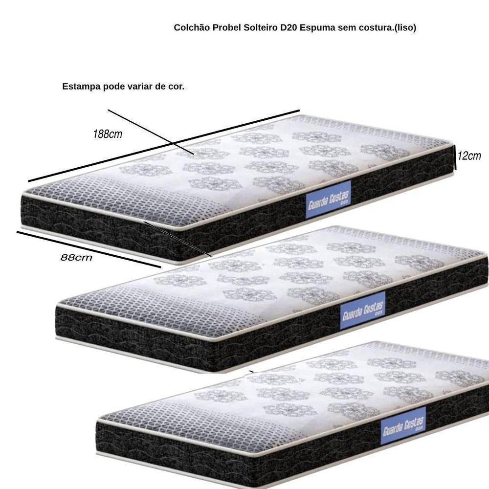 Treliche Jaspe Cama Auxiliar Com 3 Colchões D20 Espuma Cor:nature - 5