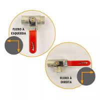 Válvula Esfera 3 Vias Em L Alavanca 1.1/2 Ivm Italy - 3