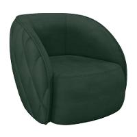 Kit 02 Poltronas Decorativa Para Sala Living Olimpo M03 Veludo Verde - Lyam Decor - 3
