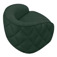Kit 02 Poltronas Decorativa Para Sala Living Olimpo M03 Veludo Verde - Lyam Decor - 6