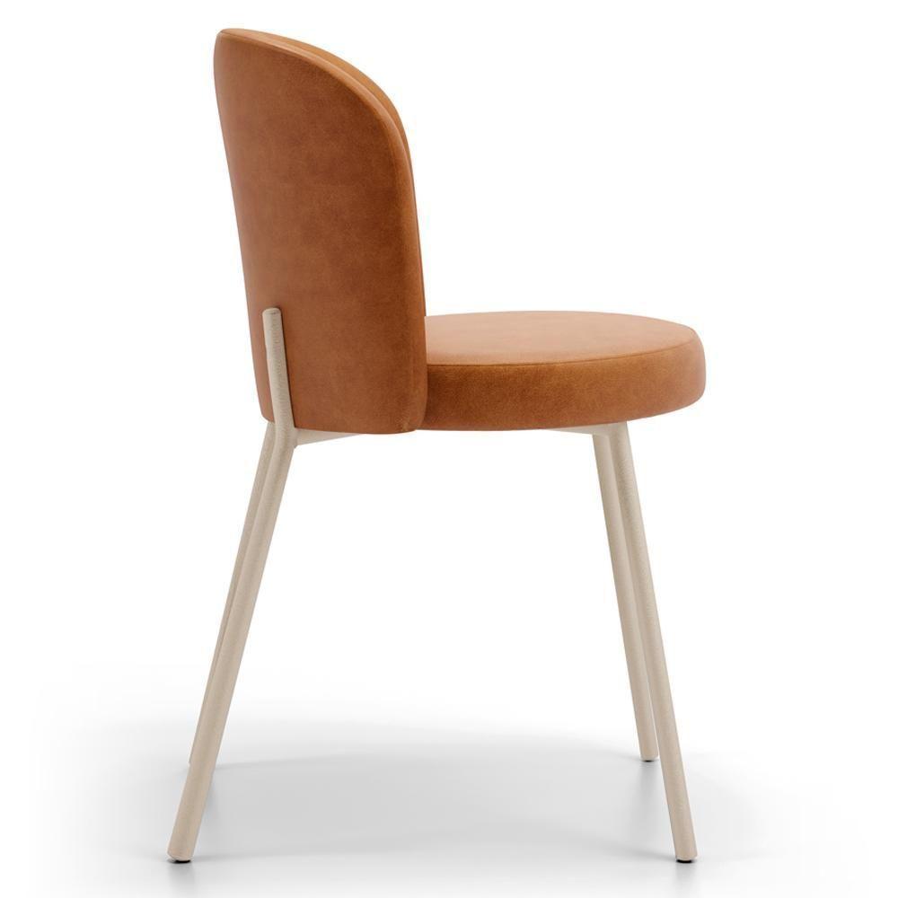 Kit 5 Cadeiras Sala De Jantar Estofada Gavi Arena L02 Couríssimo Canela Lyam Decor - 9