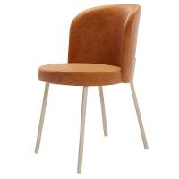 Kit 5 Cadeiras Sala De Jantar Estofada Gavi Arena L02 Couríssimo Canela Lyam Decor - 6