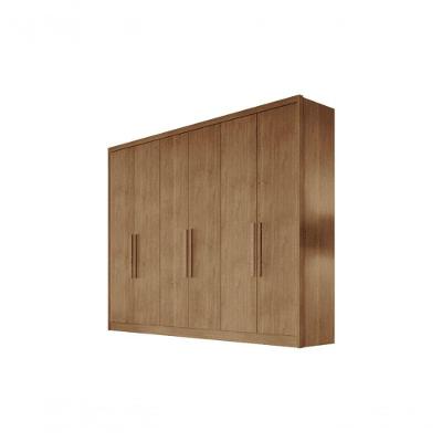 Guarda Roupa Casal New Vértice 6 Portas de Bater 8 Gavetas Cumaru 100% MDF