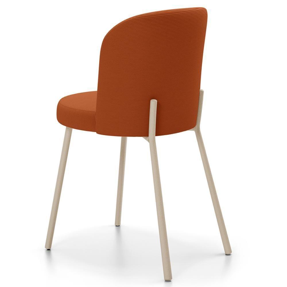 Kit 2 Cadeiras Sala De Jantar Estofada Gavi Arena L02 Tecido Terracota Lyam Decor - 9