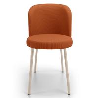 Kit 2 Cadeiras Sala De Jantar Estofada Gavi Arena L02 Tecido Terracota Lyam Decor - 3