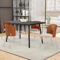 Kit 3 Cadeiras Sala De Jantar Estofada Gavi Arena L02 Couríssimo Camel Bouclê Creme Lyam Decor - 2