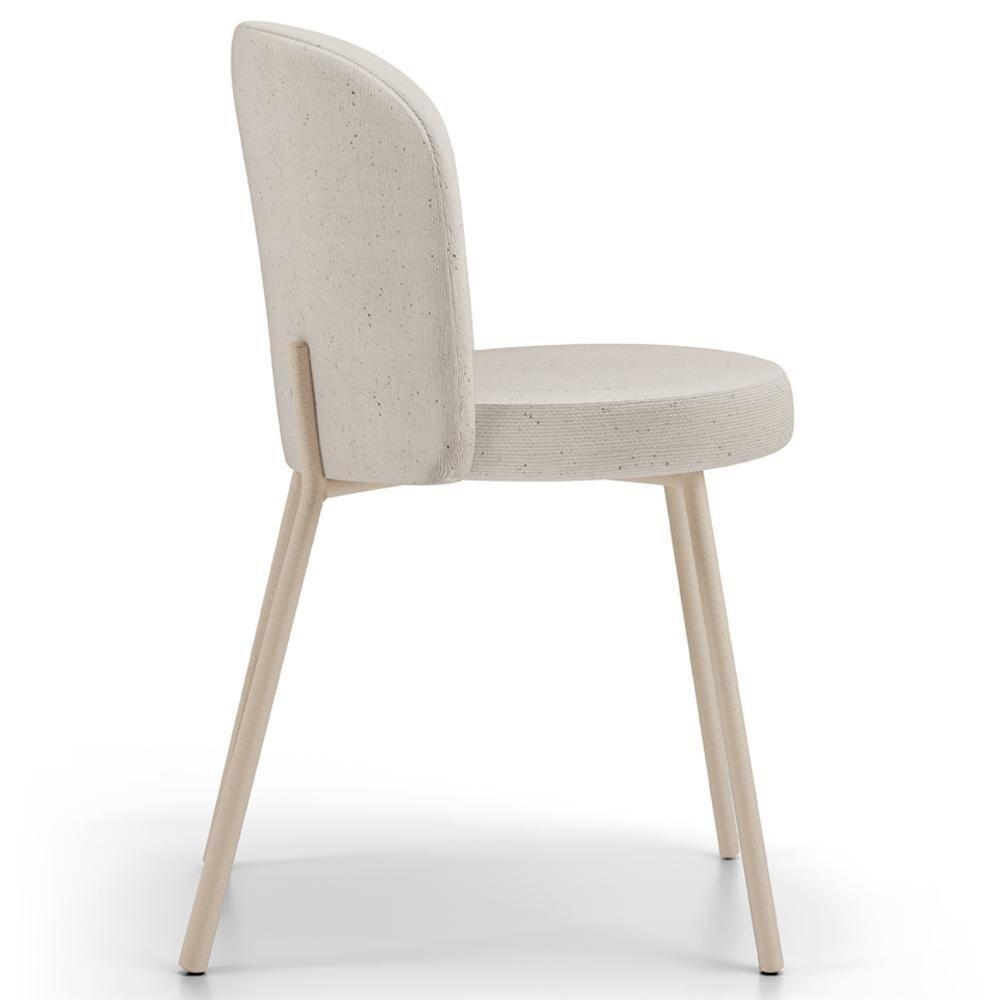 Kit 3 Cadeiras Sala De Jantar Estofada Gavi Arena L02 Linho Cru Lyam Decor - 8