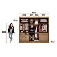 Guarda Roupa Casal Com Espelho 3 Portas 8 Gavetas Logan-cumaru-fendi Móveis Novo Horizonte - 3