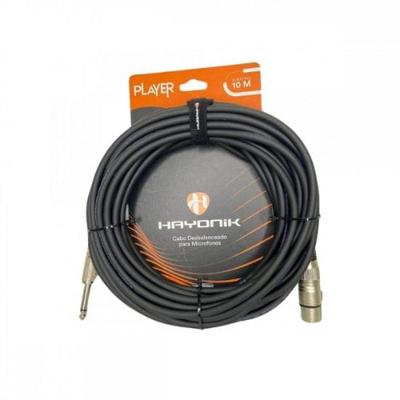 Cabo Para Microfone Player Xlr(f) X P10 10m Preto Hayonik